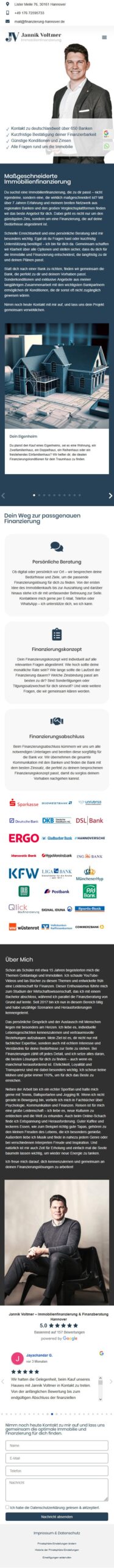 Screenshot der Website